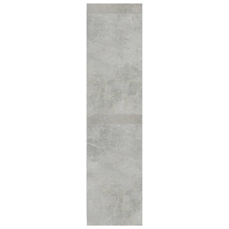 vidaXL betonszürke szerelt fa ruhásszekrény fiókokkal 50 x 50 x 200 cm