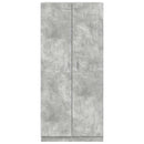 vidaXL betonszürke szerelt fa ruhásszekrény 90 x 52 x 200 cm