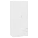 vidaXL fehér szerelt fa ruhásszekrény 80 x 52 x 180 cm