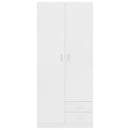 vidaXL fehér szerelt fa ruhásszekrény 80 x 52 x 180 cm
