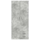 vidaXL betonszürke szerelt fa ruhásszekrény 80 x 52 x 180 cm
