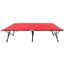 vidaXL kétszemélyes piros összecsukható acél napozóágy
