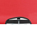 vidaXL kétszemélyes piros összecsukható acél napozóágy