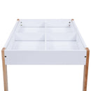 vidaXL 3-részes fekete és fehér táblás gyerekasztal- és székkészlet