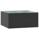 vidaXL 7-részes fekete polyrattan kerti társalgószett párnákkal