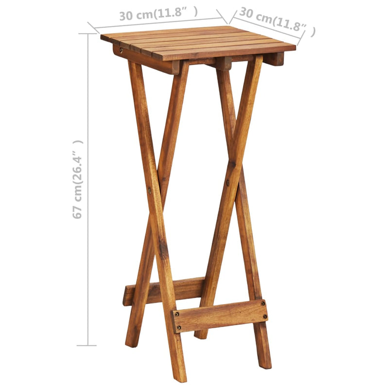 vidaXL tömör akácfa virágtartó állvány 30 x 30 x 67 cm
