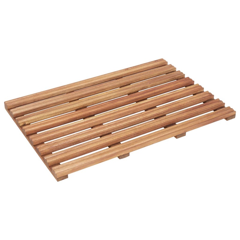 vidaXL 2 db tömör akácfa fürdőszőnyeg 56 x 37 cm