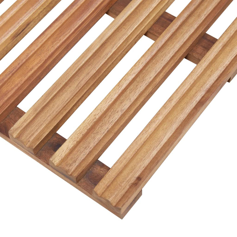 vidaXL 2 db tömör akácfa fürdőszőnyeg 56 x 37 cm