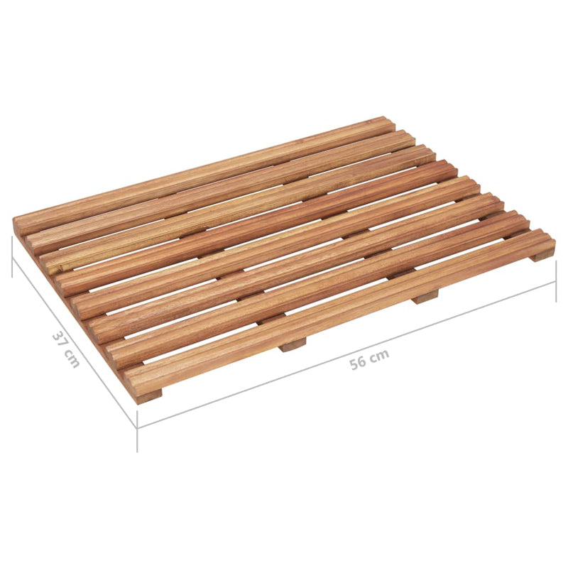 vidaXL 2 db tömör akácfa fürdőszőnyeg 56 x 37 cm