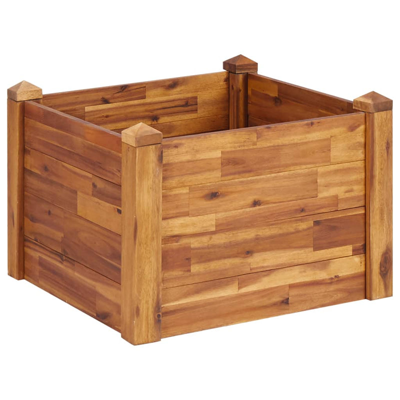 vidaXL tömör akácfa kerti magaságyás 60 x 60 x 44 cm