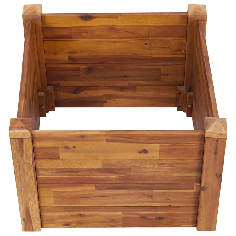 vidaXL tömör akácfa kerti magaságyás 60 x 60 x 44 cm
