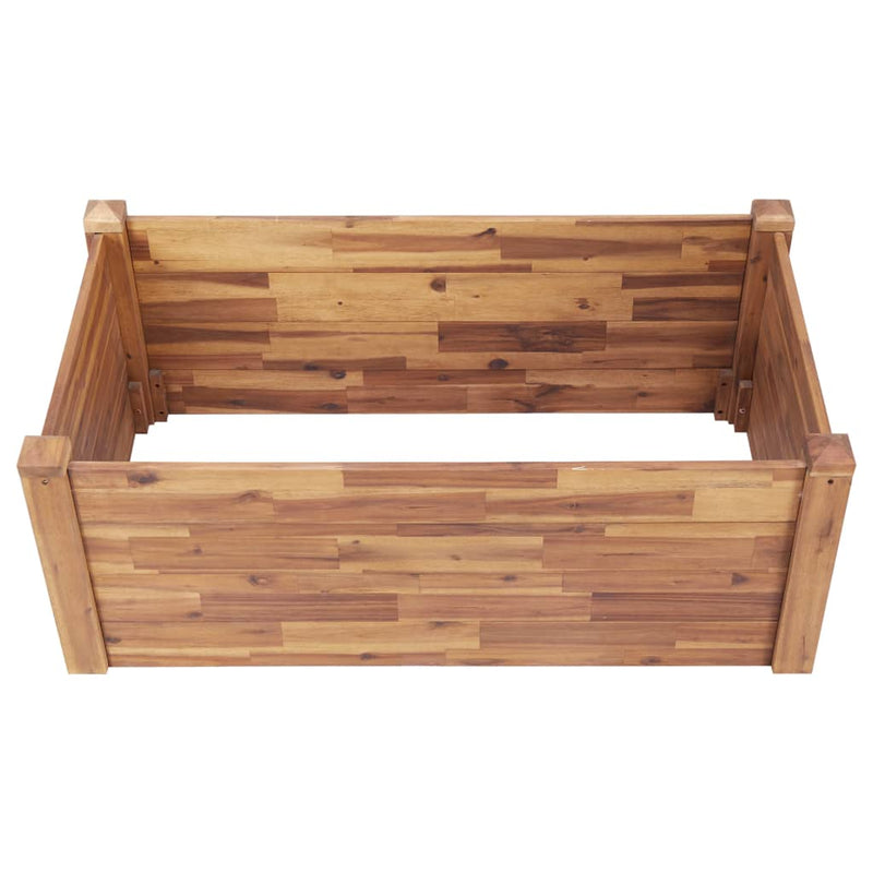 vidaXL tömör akácfa kerti magaságyás 110 x 60 x 44 cm