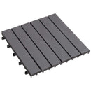 vidaXL Faszegély járólap 10 pcs Szürke 30 x 30 cm Akácfa