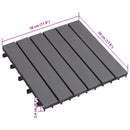 vidaXL Faszegély járólap 10 pcs Szürke 30 x 30 cm Akácfa