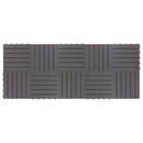 vidaXL Faszegély járólap 10 pcs Szürke 30 x 30 cm Akácfa