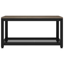 vidaXL szürke és fekete MDF és vas dohányzóasztal 90x45x45 cm