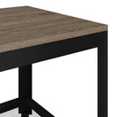 vidaXL szürke és fekete MDF és vas dohányzóasztal 90x45x45 cm