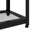 vidaXL szürke és fekete MDF és vas dohányzóasztal 90x45x45 cm