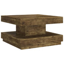 vidaXL sötétbarna MDF dohányzóasztal 60 x 60 x 35 cm