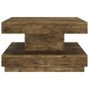 vidaXL sötétbarna MDF dohányzóasztal 60 x 60 x 35 cm