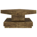 vidaXL sötétbarna MDF dohányzóasztal 60 x 60 x 35 cm