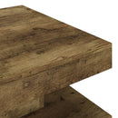vidaXL sötétbarna MDF dohányzóasztal 60 x 60 x 35 cm