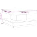 vidaXL sötétbarna MDF dohányzóasztal 60 x 60 x 35 cm