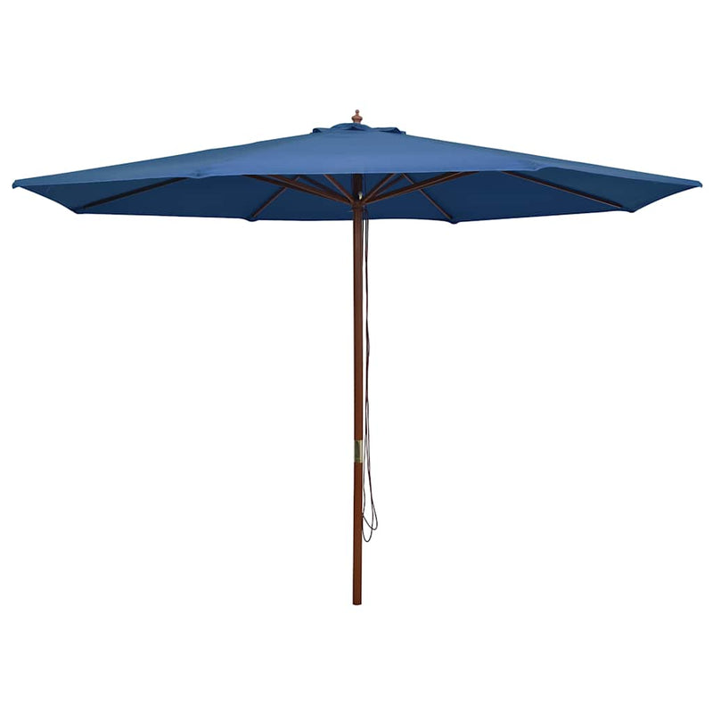 vidaXL kék kültéri napernyő farúddal 350 cm