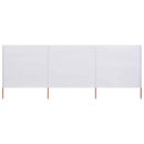 vidaXL 3 paneles homokfehér szövet szélfogó 400 x 80 cm