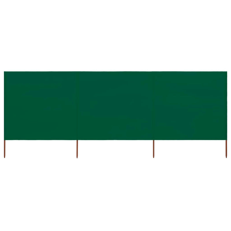 vidaXL 3 paneles zöld szövet szélfogó 400 x 80 cm