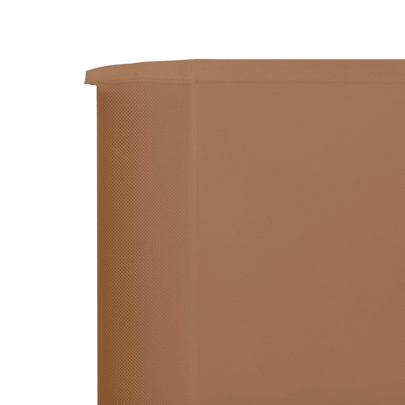 vidaXL 3 paneles tópszínű szövet szélfogó 400 x 80 cm