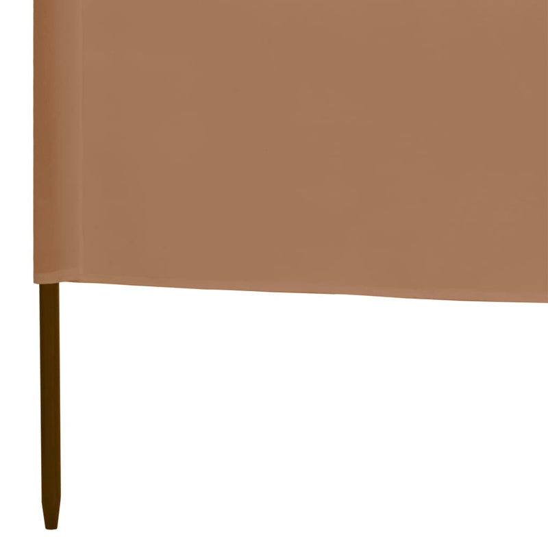 vidaXL 3 paneles tópszínű szövet szélfogó 400 x 80 cm