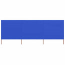 vidaXL azúrkék szövet 3-paneles szélfogó 400 x 120 cm