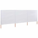 vidaXL homokfehér szövet 3-paneles szélfogó 400 x 160 cm