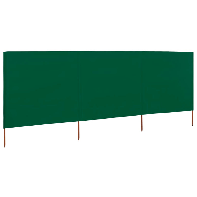 vidaXL zöld szövet 3-paneles szélfogó 400 x 160 cm