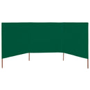 vidaXL zöld szövet 3-paneles szélfogó 400 x 160 cm