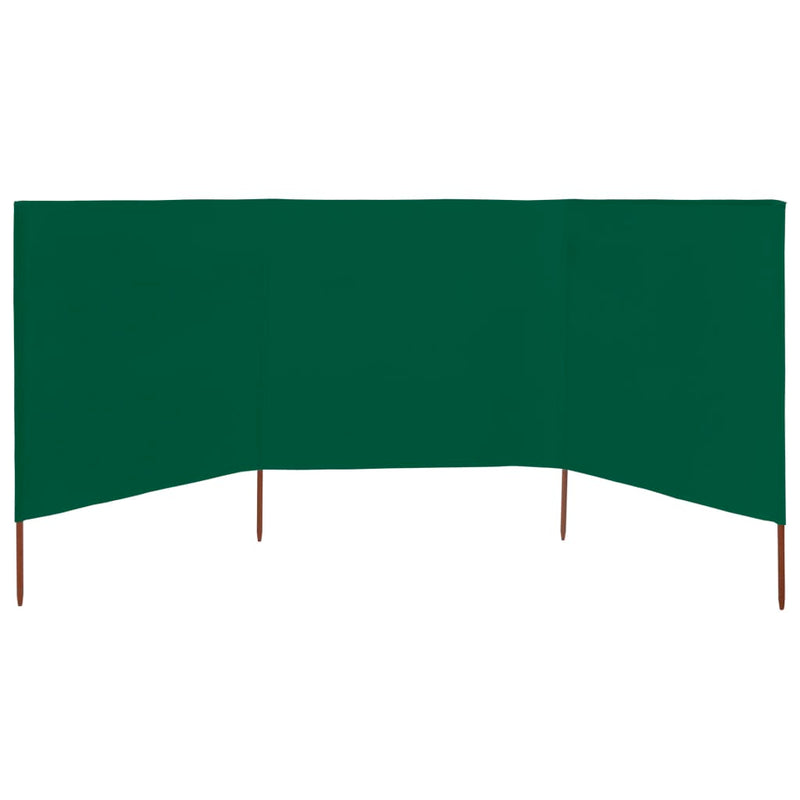vidaXL zöld szövet 3-paneles szélfogó 400 x 160 cm
