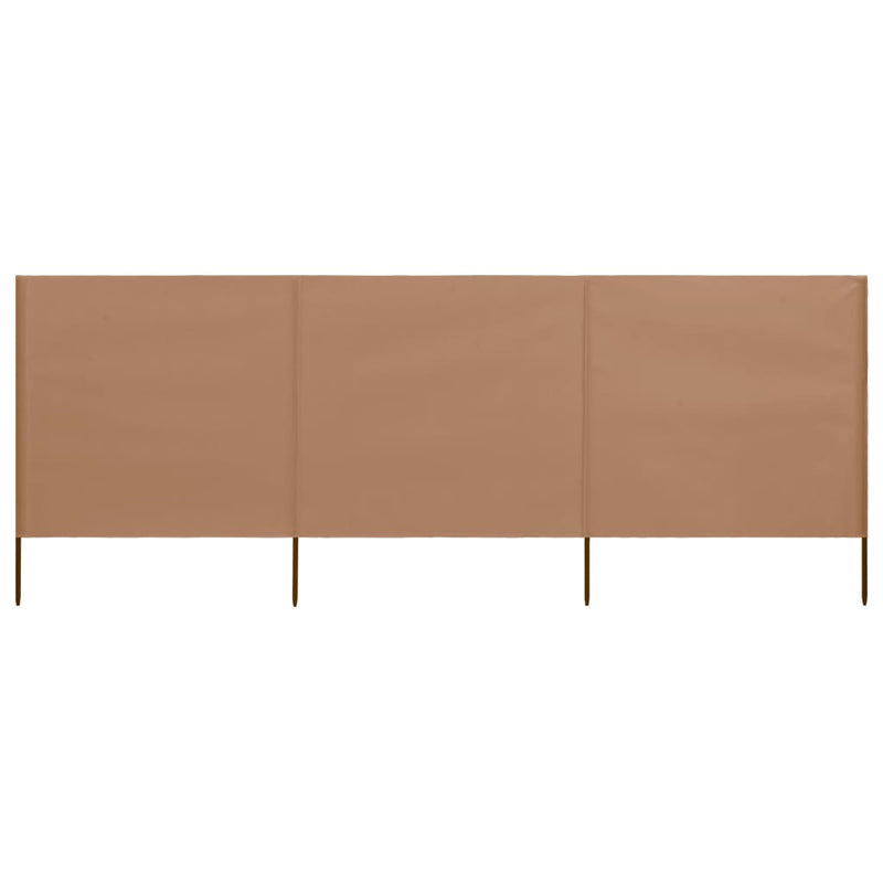 vidaXL tópszínű szövet 3-paneles szélfogó 400 x 160 cm