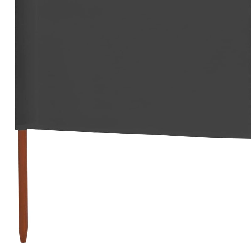 vidaXL antracitszürke szövet 5-paneles szélfogó 600 x 80 cm