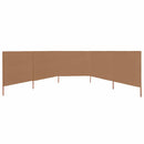 vidaXL tópszínű szövet 5-paneles szélfogó 600 x 80 cm