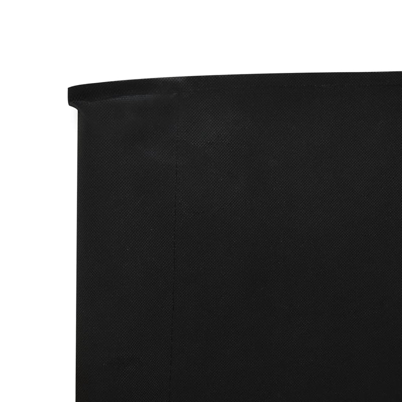 vidaXL fekete szövet 5-paneles szélfogó 600 x 80 cm