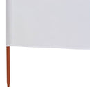 vidaXL homokfehér 5-paneles szövet szélfogó 600 x 120 cm