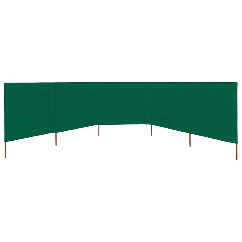 vidaXL zöld 5 paneles szövet szélfogó 600 x 120 cm