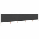 vidaXL antracitszürke szövet 5-paneles szélfogó 600 x 120 cm