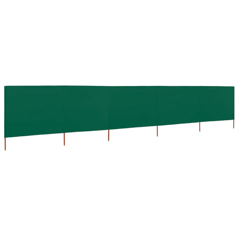 vidaXL zöld 5-paneles szövet szélfogó 600 x 160 cm