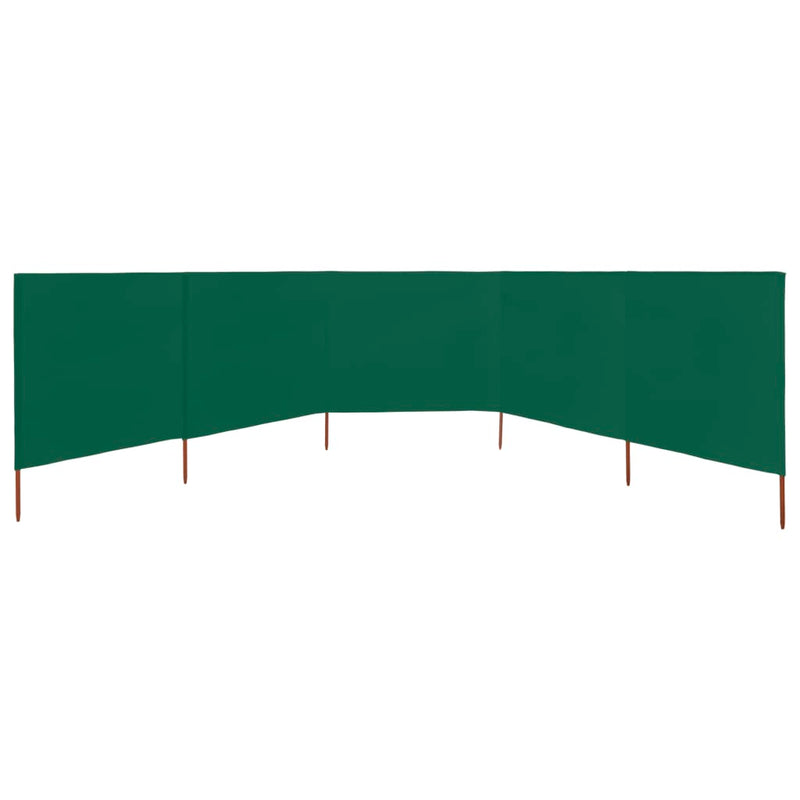 vidaXL zöld 5-paneles szövet szélfogó 600 x 160 cm