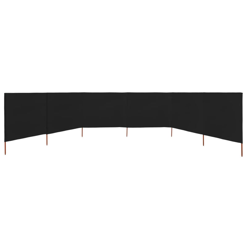 vidaXL tópszínű 6-paneles szövet szélfogó 800 x 80 cm