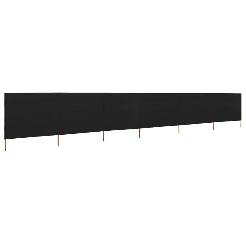 vidaXL fekete szövet 6-paneles szélfogó 800 x 120 cm
