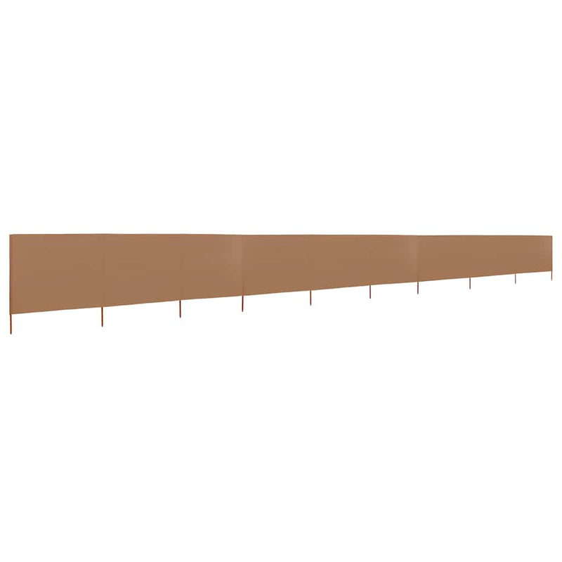 vidaXL tópszínű 9-paneles szövet szélfogó 1200 x 80 cm