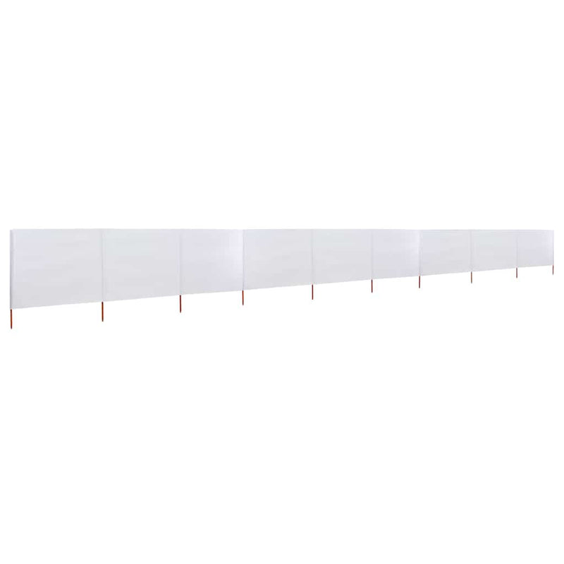 vidaXL homokfehér 9-paneles szövet szélfogó 1200 x 120 cm